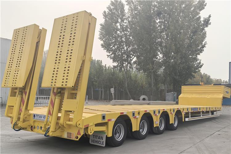 TITAN Heavy Duty 4 Low Bed Trailer for Sale Price In Guinea - Alçak çerçeveli platform dorse: fotoğraf 3 TITAN Heavy Duty 4 Low Bed Trailer for Sale Price In Guinea - Alçak çerçeveli platform dorse: fotoğraf 3