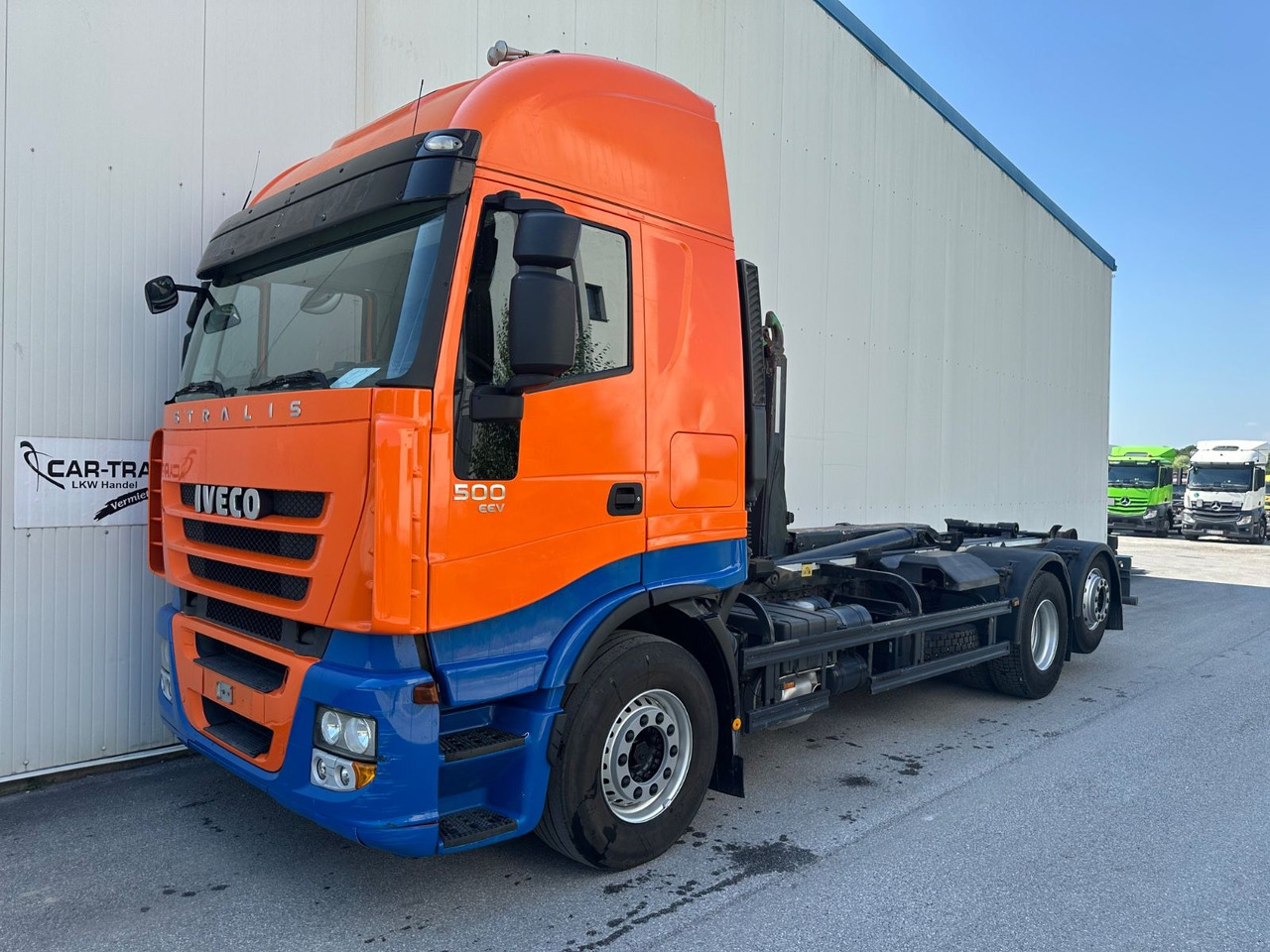 Iveco Stralis 500EEV 20T Meiller Lenkachse Retarder - Kancalı yükleyici kamyon: fotoğraf 1 Iveco Stralis 500EEV 20T Meiller Lenkachse Retarder - Kancalı yükleyici kamyon: fotoğraf 1