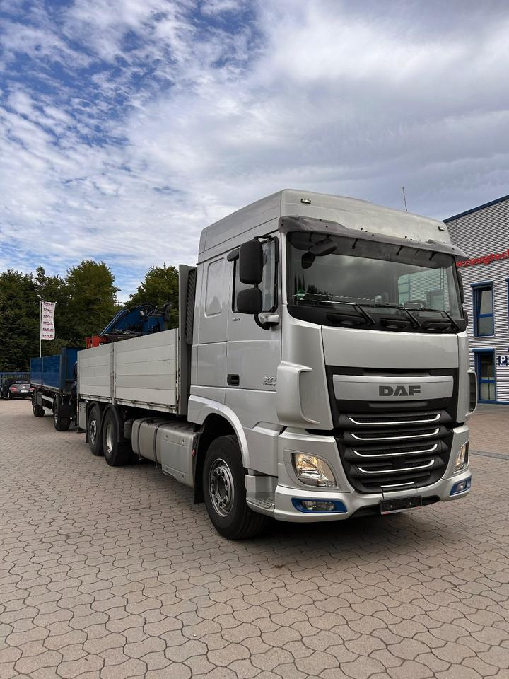 DAF DAF XF 460 FAN + MKG + 10mtr 2to + Lenkachse + EURO 6 - Sal/ Açık kasa kamyon, Vinçli kamyon: fotoğraf 3 DAF DAF XF 460 FAN + MKG + 10mtr 2to + Lenkachse + EURO 6 - Sal/ Açık kasa kamyon, Vinçli kamyon: fotoğraf 3