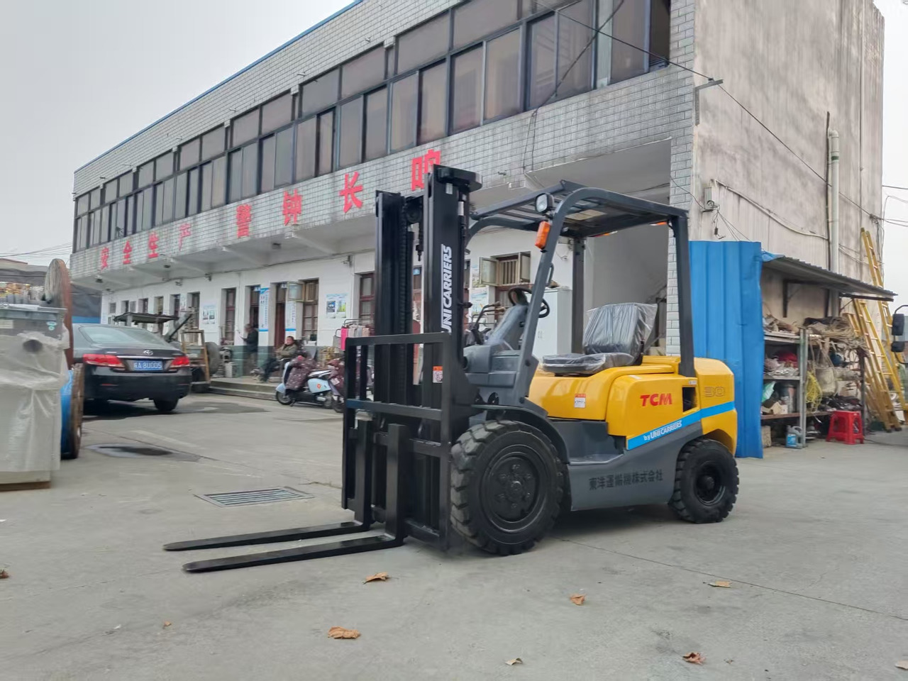 Dizel forklift TCM FD30 Japan brand used 3 ton diesel forklift Customizable mast clamps: fotoğraf 6