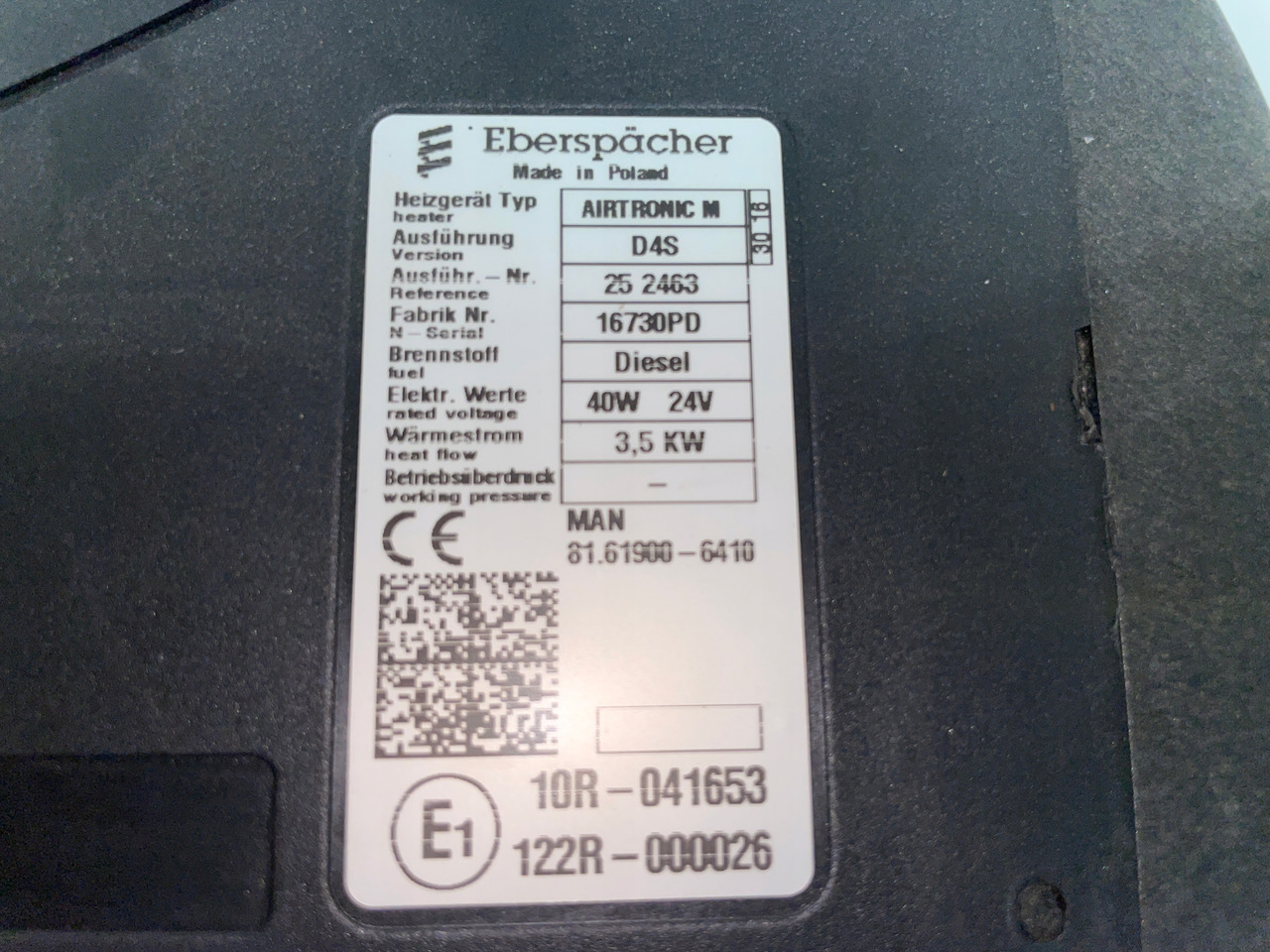 WEBASTO MAN TGX TGS D4S 81619006410 EBERSPACHER - Yönetim bloku - Kamyon: fotoğraf 4 WEBASTO MAN TGX TGS D4S 81619006410 EBERSPACHER - Yönetim bloku - Kamyon: fotoğraf 4