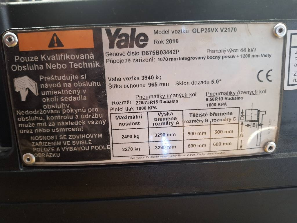 Yale GLP 25 VX - LPG forklift: fotoğraf 5 Yale GLP 25 VX - LPG forklift: fotoğraf 5