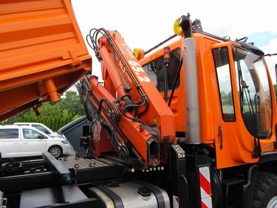 Damperli kamyon Unimog U 400 Drei-Seiten-Kipp/ Kran Atlas 65.2, Klima,: fotoğraf 8