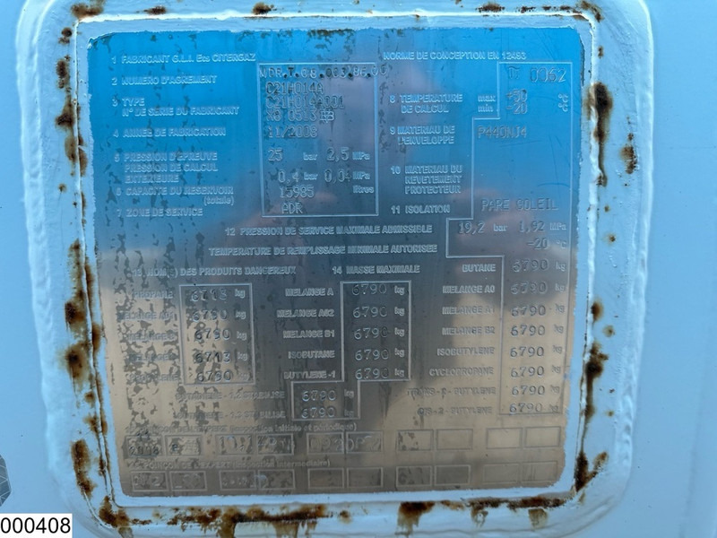 Tanker kamyon Renault Midlum 220 15985 Liter, LPG GPL, Gastank, Steel suspension: fotoğraf 11