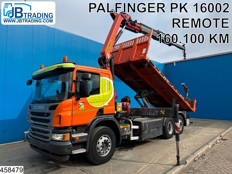 Scania P 340 6x2, CNG, Retarder, Palfinger, Remote - Damperli kamyon, Vinçli kamyon: fotoğraf 1 Scania P 340 6x2, CNG, Retarder, Palfinger, Remote - Damperli kamyon, Vinçli kamyon: fotoğraf 1