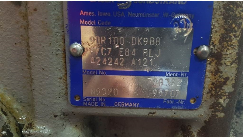Sauer Sundstrand 90R100DK9B8 - Paus RL1051 - Pump - Hidrolik: fotoğraf 3 Sauer Sundstrand 90R100DK9B8 - Paus RL1051 - Pump - Hidrolik: fotoğraf 3
