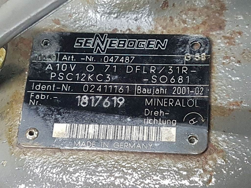 Sennebogen -Rexroth A10VO71DFLR/31R-Load sensing pump - Hidrolik - İş makinaları: fotoğraf 4 Sennebogen -Rexroth A10VO71DFLR/31R-Load sensing pump - Hidrolik - İş makinaları: fotoğraf 4