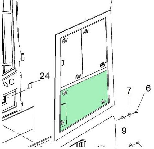 Terex Schaeff TL/SKL-5388665451-Window/Scheibe/Ruit - Kabin ve iç mekan - İş makinaları: fotoğraf 2 Terex Schaeff TL/SKL-5388665451-Window/Scheibe/Ruit - Kabin ve iç mekan - İş makinaları: fotoğraf 2