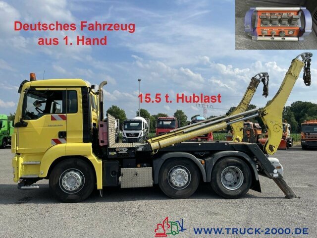 MAN TGS 26.400 6x2 Gergen Teleabsetzer+FB 15.5 t.NL - Hidrolift kamyon: fotoğraf 1 MAN TGS 26.400 6x2 Gergen Teleabsetzer+FB 15.5 t.NL - Hidrolift kamyon: fotoğraf 1