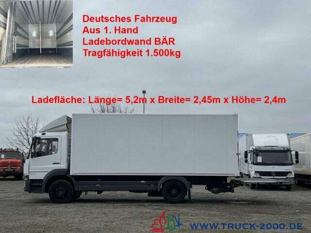 Mercedes-Benz Atego 1524 Koffer LBW BÄR 1.500 kg Kamera Klima - Kapalı kasa kamyon: fotoğraf 1 Mercedes-Benz Atego 1524 Koffer LBW BÄR 1.500 kg Kamera Klima - Kapalı kasa kamyon: fotoğraf 1