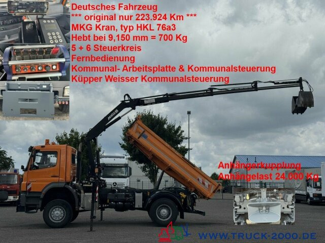 Mercedes-Benz Axor 2133 4x4 Kipper Kran Winterdienstausstat. - Damperli kamyon, Vinçli kamyon: fotoğraf 1 Mercedes-Benz Axor 2133 4x4 Kipper Kran Winterdienstausstat. - Damperli kamyon, Vinçli kamyon: fotoğraf 1