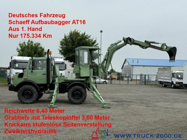 Unimog U427/10 Schaeff Mobilbagger AT 16 NUR 175 TKM - Tekerlekli ekskavatör: fotoğraf 1 Unimog U427/10 Schaeff Mobilbagger AT 16 NUR 175 TKM - Tekerlekli ekskavatör: fotoğraf 1