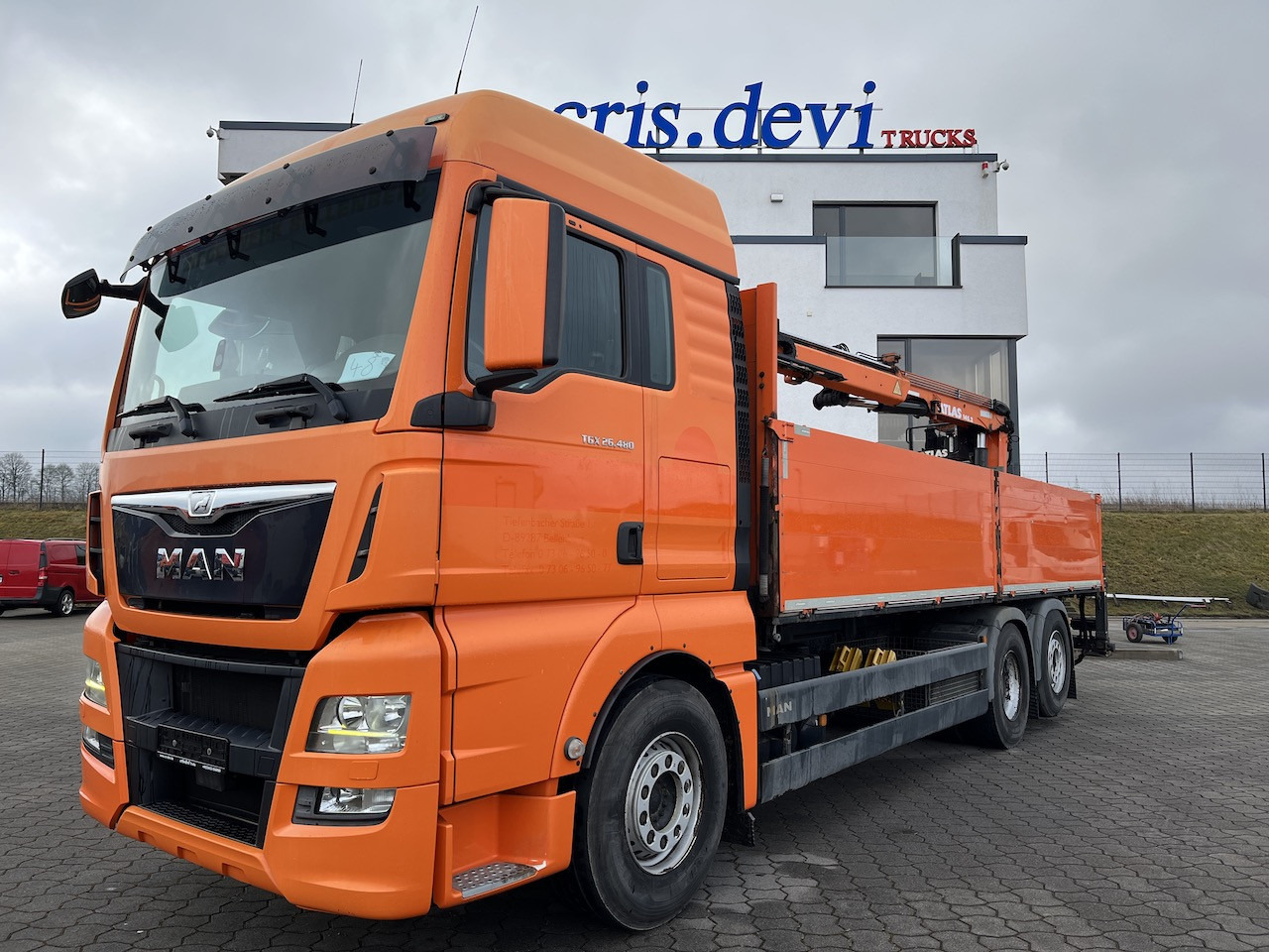 MAN TGX 26.480 6x2 Atlas 145.2 Baustoff - Sal/ Açık kasa kamyon, Vinçli kamyon: fotoğraf 1 MAN TGX 26.480 6x2 Atlas 145.2 Baustoff - Sal/ Açık kasa kamyon, Vinçli kamyon: fotoğraf 1