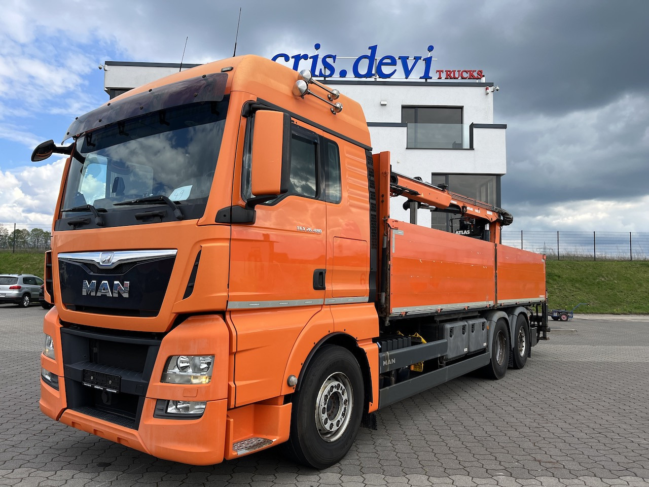 MAN TGX 26.480 6x2 Atlas 145.2 Kran Baustoff AHK - Sal/ Açık kasa kamyon, Vinçli kamyon: fotoğraf 1 MAN TGX 26.480 6x2 Atlas 145.2 Kran Baustoff AHK - Sal/ Açık kasa kamyon, Vinçli kamyon: fotoğraf 1