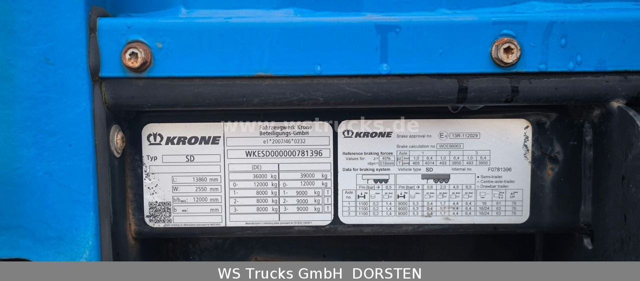 Krone SD 27 Planauflieger mit Edscha | ABS, EBS, XL - Tenteli dorse: fotoğraf 3 Krone SD 27 Planauflieger mit Edscha | ABS, EBS, XL - Tenteli dorse: fotoğraf 3