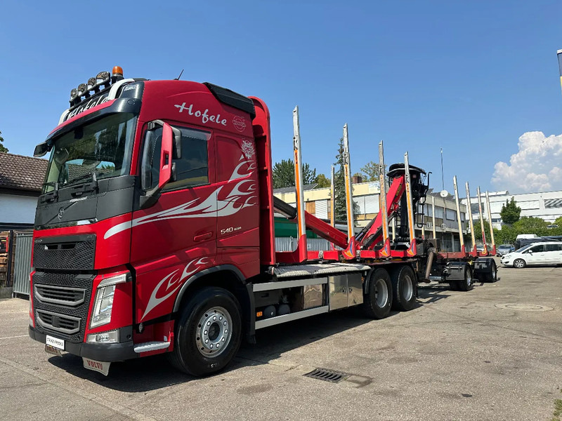 Tomruk kamyonu Volvo FH 540 FH540*6x4*Kurzholzzug*Epsilon M12Z*Glogger Anhänger*Retarder: fotoğraf 1