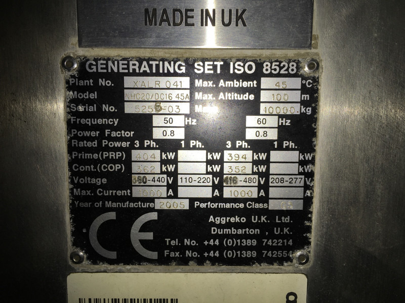 Scania DC16.43A GENERATOR 344KVA USED - Elektrikli jeneratör: fotoğraf 2 Scania DC16.43A GENERATOR 344KVA USED - Elektrikli jeneratör: fotoğraf 2