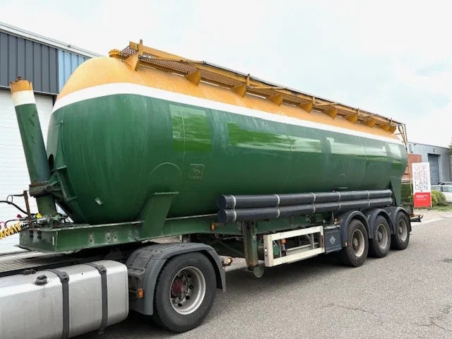 Feldbinder KIP48 3 3-AXLE 48M3 KIPPING SILO TRAILER (SAF AXLES / DRUM BRAKES / 4 COMPARTMENTS) - Tanker dorse: fotoğraf 1 Feldbinder KIP48 3 3-AXLE 48M3 KIPPING SILO TRAILER (SAF AXLES / DRUM BRAKES / 4 COMPARTMENTS) - Tanker dorse: fotoğraf 1