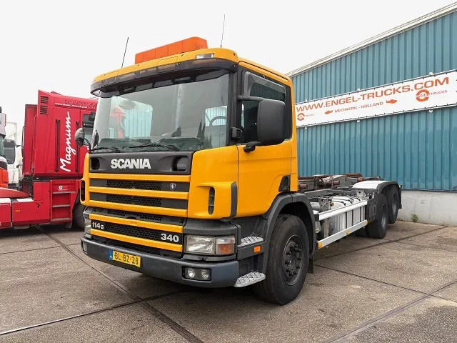 Scania P114-340 6x2 WITH MULTILIFT CONTAINERSYSTEM ONLY 80.500 KM!! ORIGINAL (10 TIRES / FULL STEEL SUSPENSION / 12 GEARS MANUAL GEARBO - Konteynır taşıyıcı/ Yedek karoser kamyon: fotoğraf 1 Scania P114-340 6x2 WITH MULTILIFT CONTAINERSYSTEM ONLY 80.500 KM!! ORIGINAL (10 TIRES / FULL STEEL SUSPENSION / 12 GEARS MANUAL GEARBO - Konteynır taşıyıcı/ Yedek karoser kamyon: fotoğraf 1