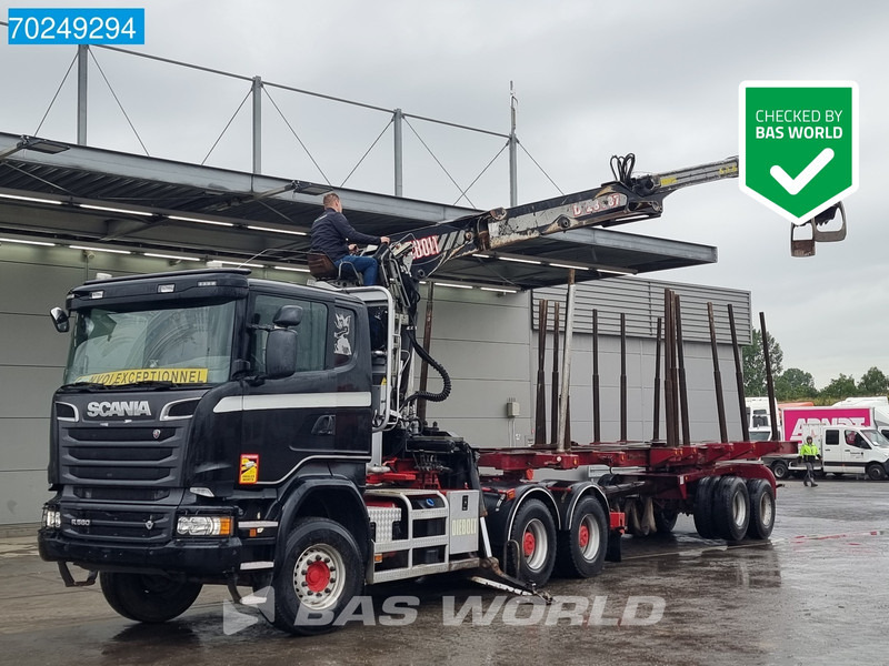 Scania R580 6X4 Holz Kran Diebolt D28 Full-Steell Extentable Trailer - Çekici: fotoğraf 1 Scania R580 6X4 Holz Kran Diebolt D28 Full-Steell Extentable Trailer - Çekici: fotoğraf 1