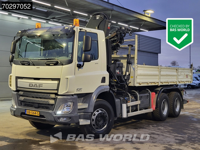 DAF CF 370 CF 6X4 HIAB 144 BS-3 HIDUO Crane Kran 8m3 Tipper Big-Axle Steelsuspension Euro 6 - Damperli kamyon, Vinçli kamyon: fotoğraf 1 DAF CF 370 CF 6X4 HIAB 144 BS-3 HIDUO Crane Kran 8m3 Tipper Big-Axle Steelsuspension Euro 6 - Damperli kamyon, Vinçli kamyon: fotoğraf 1