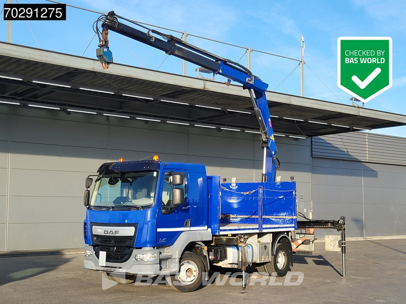 DAF LF 260 LF 4X2 HIAB 111 B-2 HIDUO Crane Automatic ACC Euro 6 - Sal/ Açık kasa kamyon, Vinçli kamyon: fotoğraf 1 DAF LF 260 LF 4X2 HIAB 111 B-2 HIDUO Crane Automatic ACC Euro 6 - Sal/ Açık kasa kamyon, Vinçli kamyon: fotoğraf 1
