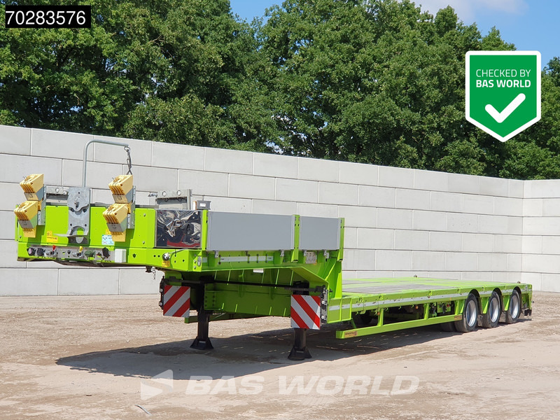 Faymonville F-S43-1AAF 3 axles Extendable Twistlocks 3x Hydraulic Steering Galvanised - Alçak çerçeveli platform dorse: fotoğraf 1 Faymonville F-S43-1AAF 3 axles Extendable Twistlocks 3x Hydraulic Steering Galvanised - Alçak çerçeveli platform dorse: fotoğraf 1