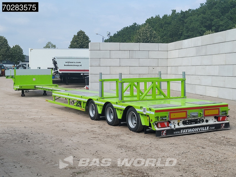 Faymonville F-S43-1AAF 3 axles Extendable Twistlocks 3x Hydraulic Steering Galvanised - Alçak çerçeveli platform dorse: fotoğraf 3 Faymonville F-S43-1AAF 3 axles Extendable Twistlocks 3x Hydraulic Steering Galvanised - Alçak çerçeveli platform dorse: fotoğraf 3