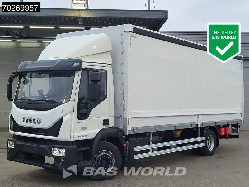 Iveco Eurocargo 140E250 4X2 NEW 14tonner ACC Ladebordwand Automatic Euro 6 - Tenteli kamyon: fotoğraf 1 Iveco Eurocargo 140E250 4X2 NEW 14tonner ACC Ladebordwand Automatic Euro 6 - Tenteli kamyon: fotoğraf 1