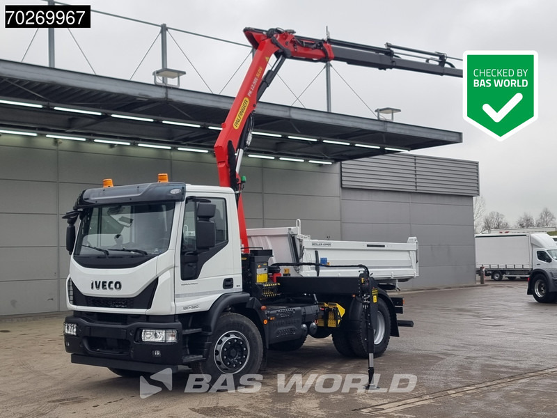 Iveco Eurocargo 180E320 4X2 Steelsuspension 3-Seiten Palfinger PK12.501 Euro 6 - Damperli kamyon, Vinçli kamyon: fotoğraf 1 Iveco Eurocargo 180E320 4X2 Steelsuspension 3-Seiten Palfinger PK12.501 Euro 6 - Damperli kamyon, Vinçli kamyon: fotoğraf 1