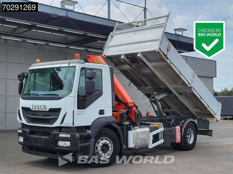 Iveco Stralis 310 4X2 Palfinger PK14002EH Crane Tipper Full Steel Automatic Euro 6 - Damperli kamyon, Vinçli kamyon: fotoğraf 1 Iveco Stralis 310 4X2 Palfinger PK14002EH Crane Tipper Full Steel Automatic Euro 6 - Damperli kamyon, Vinçli kamyon: fotoğraf 1