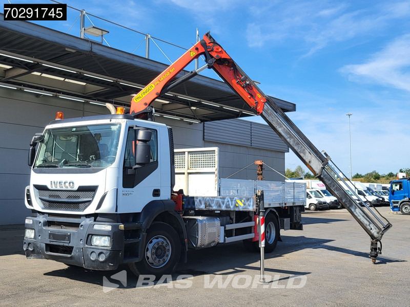 Iveco Stralis 310 4X2 Palfinger PK14502-SH Kran Crane Rotator Steel suspension Euro 6 - Sal/ Açık kasa kamyon, Vinçli kamyon: fotoğraf 5 Iveco Stralis 310 4X2 Palfinger PK14502-SH Kran Crane Rotator Steel suspension Euro 6 - Sal/ Açık kasa kamyon, Vinçli kamyon: fotoğraf 5