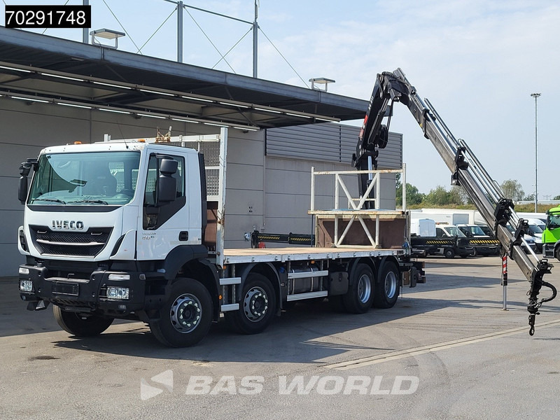 Iveco Trakker 410 8X4 HIAB 211 EP-4 HIDUO Crane Steelsuspension Euro 6 - Sal/ Açık kasa kamyon, Vinçli kamyon: fotoğraf 3 Iveco Trakker 410 8X4 HIAB 211 EP-4 HIDUO Crane Steelsuspension Euro 6 - Sal/ Açık kasa kamyon, Vinçli kamyon: fotoğraf 3