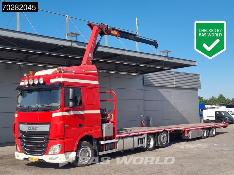 DAF XF 440 6X2 NL-Truck Transporter HMF 900-K2 Kran Winch Lift-Lenkachse Euro 6 - Kamyon, Vinçli kamyon: fotoğraf 1 DAF XF 440 6X2 NL-Truck Transporter HMF 900-K2 Kran Winch Lift-Lenkachse Euro 6 - Kamyon, Vinçli kamyon: fotoğraf 1