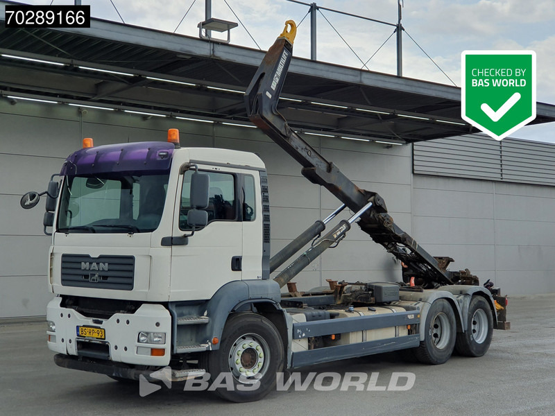 MAN TGA 28.400 6X2 NL-Truck HIAB Multilift LHZ26061 Lift-Axle Euro 5 - Kancalı yükleyici kamyon: fotoğraf 1 MAN TGA 28.400 6X2 NL-Truck HIAB Multilift LHZ26061 Lift-Axle Euro 5 - Kancalı yükleyici kamyon: fotoğraf 1