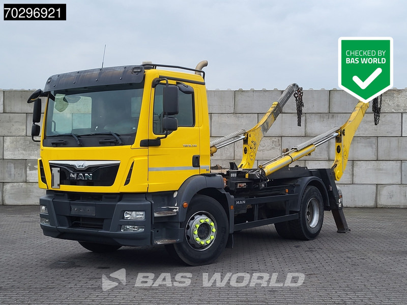 MAN TGM 18.340 4X2 13Tons Gergen skiploader Automatic Euro 6 - Hidrolift kamyon: fotoğraf 1 MAN TGM 18.340 4X2 13Tons Gergen skiploader Automatic Euro 6 - Hidrolift kamyon: fotoğraf 1