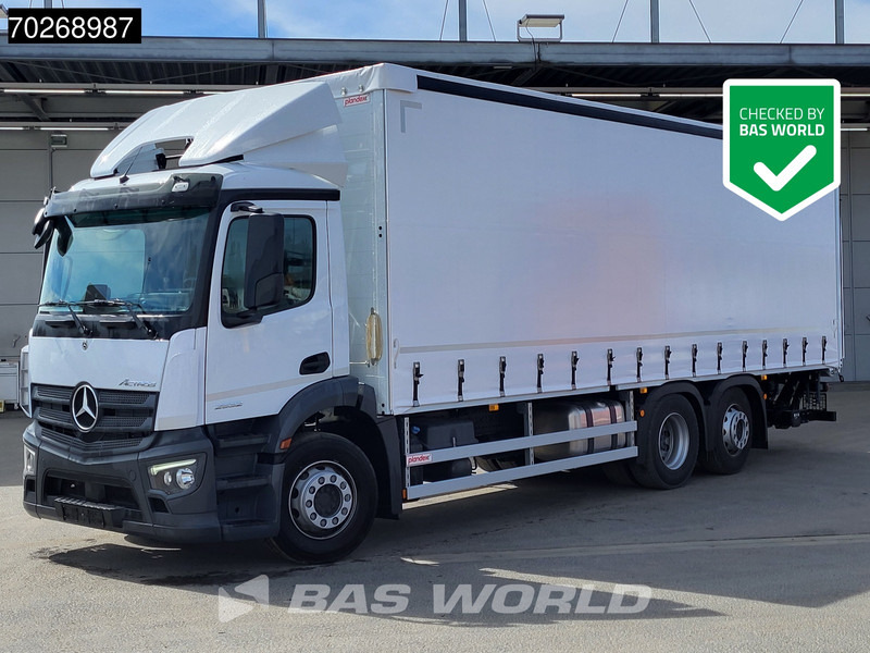 Mercedes-Benz Actros 2532 6X2 NEW 2000kg Ladebordwand Navi Lenkachse Euro 6 - Tenteli kamyon: fotoğraf 1 Mercedes-Benz Actros 2532 6X2 NEW 2000kg Ladebordwand Navi Lenkachse Euro 6 - Tenteli kamyon: fotoğraf 1