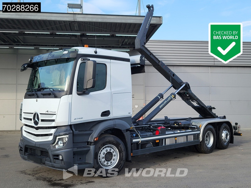 Mercedes-Benz Actros 2745 6X2 New! Meiller RS21.70 Abrollkipper Retarder Lift-Lenk Asche Navi Automatic - Kancalı yükleyici kamyon: fotoğraf 1 Mercedes-Benz Actros 2745 6X2 New! Meiller RS21.70 Abrollkipper Retarder Lift-Lenk Asche Navi Automatic - Kancalı yükleyici kamyon: fotoğraf 1