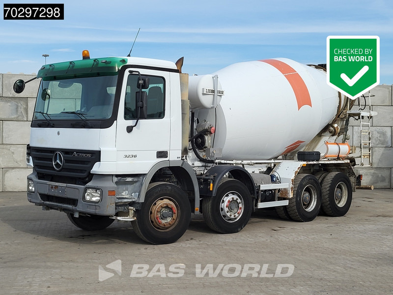 Mercedes-Benz Actros 3236 8X4 9m3 Liebherr 3-Pedals Steelsuspension Big-Axle Euro 3 - Transmikser: fotoğraf 1 Mercedes-Benz Actros 3236 8X4 9m3 Liebherr 3-Pedals Steelsuspension Big-Axle Euro 3 - Transmikser: fotoğraf 1