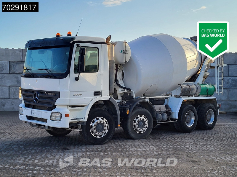 Mercedes-Benz Actros 3236 8X4 9m3 Stetter Mixer Retarder Steelsuspension Big-Axle Euro 3 - Transmikser: fotoğraf 1 Mercedes-Benz Actros 3236 8X4 9m3 Stetter Mixer Retarder Steelsuspension Big-Axle Euro 3 - Transmikser: fotoğraf 1