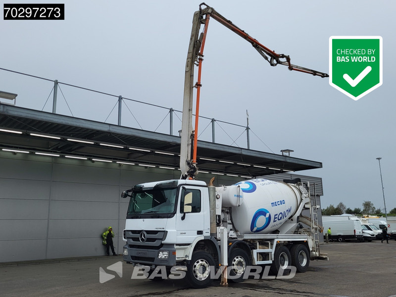 Mercedes-Benz Actros 3241 8X4 Mecbo MB 24L Pump + 7m3 Mecbo Mixer Big-Axle Steelsuspension Euro 5 - Mobil beton pompası: fotoğraf 1 Mercedes-Benz Actros 3241 8X4 Mecbo MB 24L Pump + 7m3 Mecbo Mixer Big-Axle Steelsuspension Euro 5 - Mobil beton pompası: fotoğraf 1