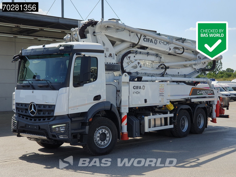 Mercedes-Benz Arocs 3343 6X4 CIFA K40H Carbotech Pump 5 arm Big-Axle Navi Euro 6 - Mobil beton pompası: fotoğraf 1 Mercedes-Benz Arocs 3343 6X4 CIFA K40H Carbotech Pump 5 arm Big-Axle Navi Euro 6 - Mobil beton pompası: fotoğraf 1