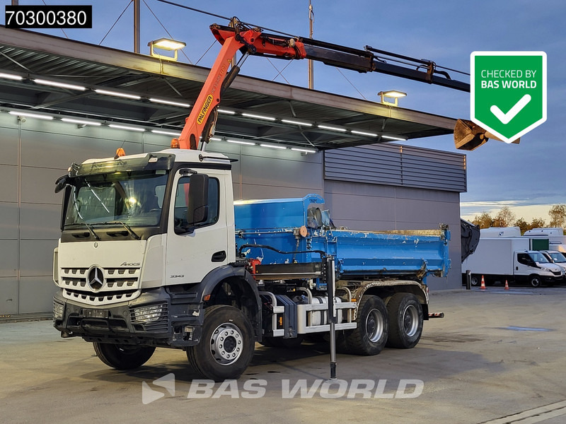 Mercedes-Benz Arocs 3343 6X4 Palfinger PK12.501 SLD Kran Crane 7m3 tipper Big-Axle Automatic Euro 6 - Damperli kamyon, Vinçli kamyon: fotoğraf 1 Mercedes-Benz Arocs 3343 6X4 Palfinger PK12.501 SLD Kran Crane 7m3 tipper Big-Axle Automatic Euro 6 - Damperli kamyon, Vinçli kamyon: fotoğraf 1