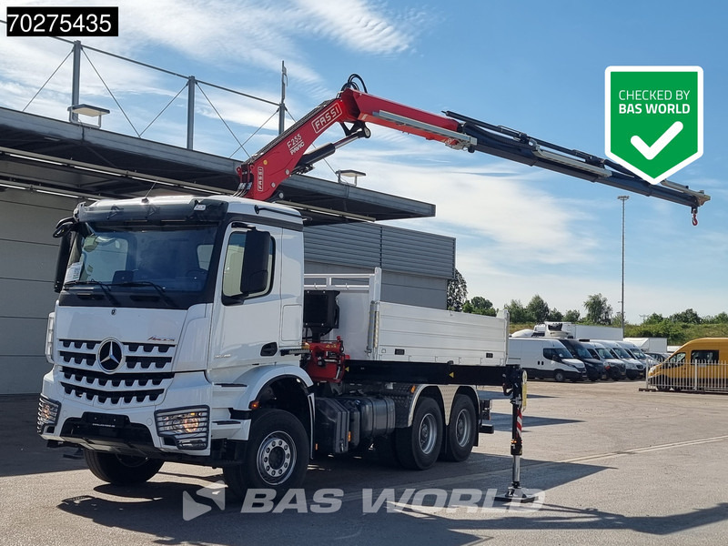 Mercedes-Benz Arocs 3348 6X4 Fassi F255A2.24 Kran Crane 9m3 3-Sided Tipper Big-Axle Euro 6 - Damperli kamyon, Vinçli kamyon: fotoğraf 1 Mercedes-Benz Arocs 3348 6X4 Fassi F255A2.24 Kran Crane 9m3 3-Sided Tipper Big-Axle Euro 6 - Damperli kamyon, Vinçli kamyon: fotoğraf 1