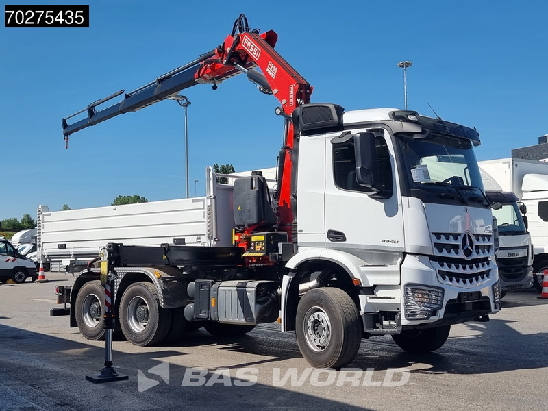 Mercedes-Benz Arocs 3348 6X4 Fassi F255A2.24 Kran Crane 9m3 3-Sided Tipper Big-Axle Euro 6 - Damperli kamyon, Vinçli kamyon: fotoğraf 3 Mercedes-Benz Arocs 3348 6X4 Fassi F255A2.24 Kran Crane 9m3 3-Sided Tipper Big-Axle Euro 6 - Damperli kamyon, Vinçli kamyon: fotoğraf 3