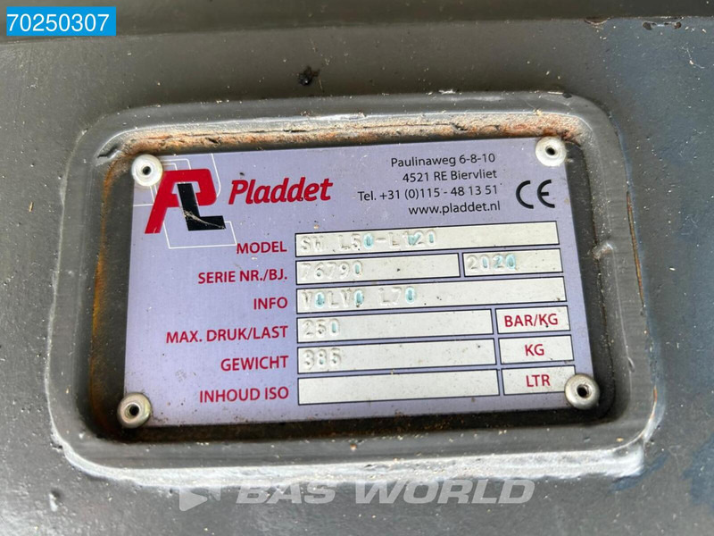 Çabuk bağlantı Pladdet SW L50-L120 LIKE NEW - VOLVO L70: fotoğraf 8