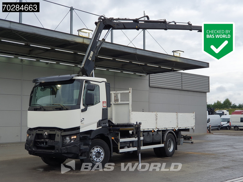 Renault C 380 4X2 HIAB 122 B-3 HIDUO Kran Crane Steelsuspension Big-Axle Euro 6 - Sal/ Açık kasa kamyon, Vinçli kamyon: fotoğraf 1 Renault C 380 4X2 HIAB 122 B-3 HIDUO Kran Crane Steelsuspension Big-Axle Euro 6 - Sal/ Açık kasa kamyon, Vinçli kamyon: fotoğraf 1