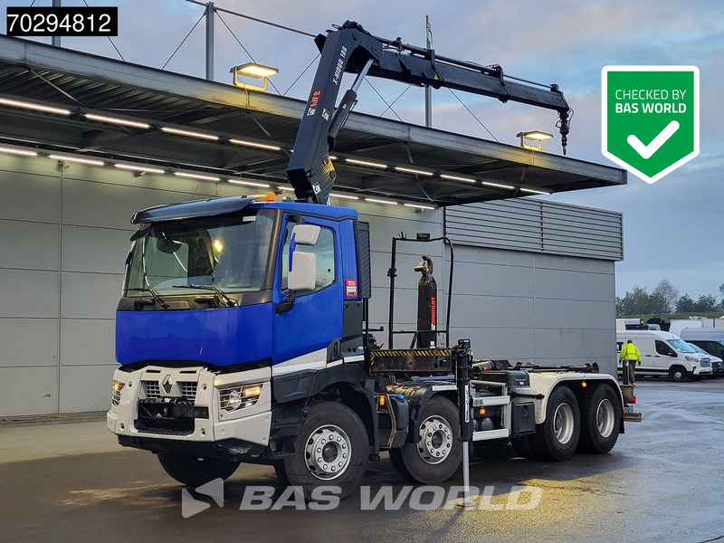 Renault C 430 8X4 HIAB X-Hiduo 188 B-2 Crane + Hook Full Steel Big-Axle Euro 6 - Kancalı yükleyici kamyon, Vinçli kamyon: fotoğraf 1 Renault C 430 8X4 HIAB X-Hiduo 188 B-2 Crane + Hook Full Steel Big-Axle Euro 6 - Kancalı yükleyici kamyon, Vinçli kamyon: fotoğraf 1
