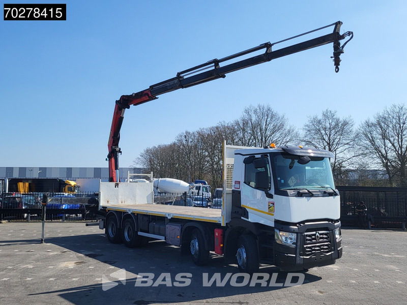 Renault C 430 8X4 Palfinger 22002 EH kran Crane Big-Axle steel suspension Euro 6 - Sal/ Açık kasa kamyon, Vinçli kamyon: fotoğraf 3 Renault C 430 8X4 Palfinger 22002 EH kran Crane Big-Axle steel suspension Euro 6 - Sal/ Açık kasa kamyon, Vinçli kamyon: fotoğraf 3