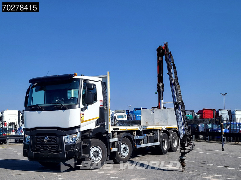 Renault C 430 8X4 Palfinger 22002 EH kran Crane Big-Axle steel suspension Euro 6 - Sal/ Açık kasa kamyon, Vinçli kamyon: fotoğraf 5 Renault C 430 8X4 Palfinger 22002 EH kran Crane Big-Axle steel suspension Euro 6 - Sal/ Açık kasa kamyon, Vinçli kamyon: fotoğraf 5